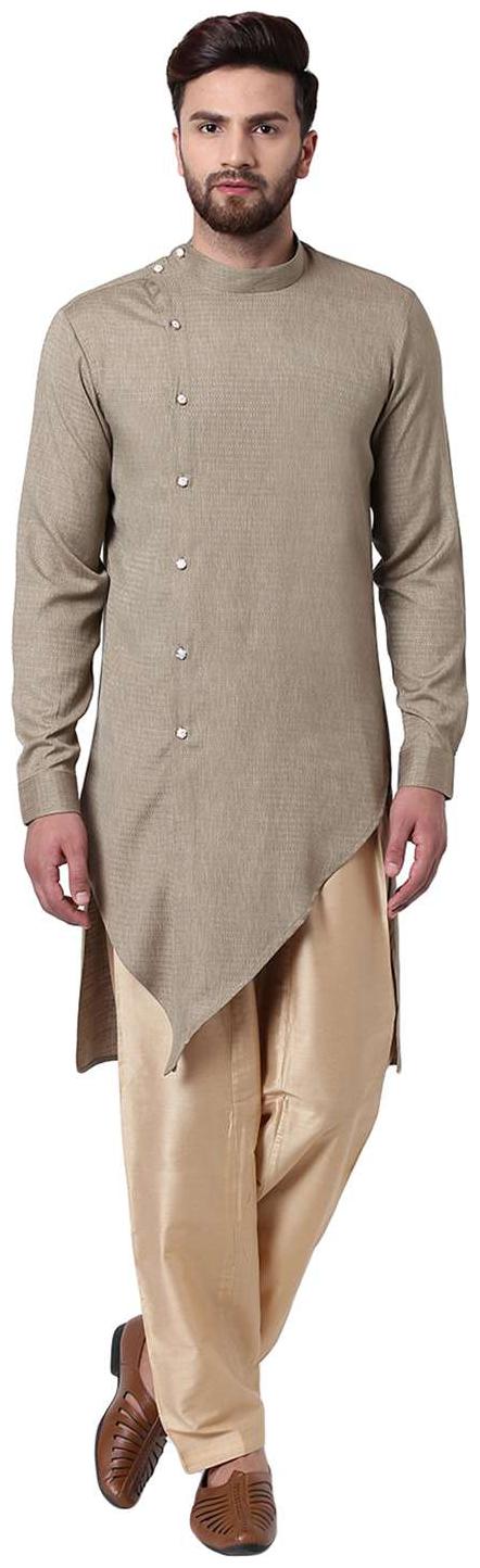 

I Know Men Grey Regular Fit Kurta