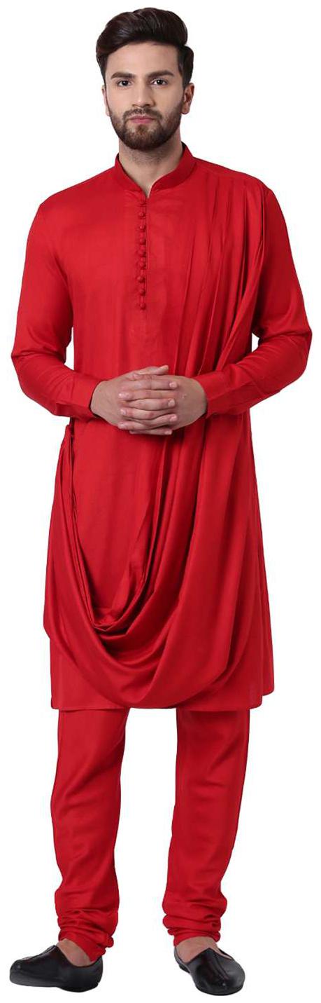 

I Know Men Red Regular Fit Kurta