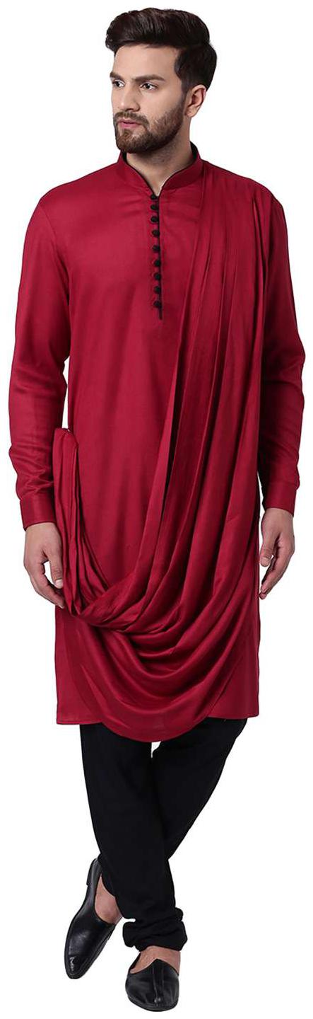 

I Know Men Maroon Regular Fit Kurta