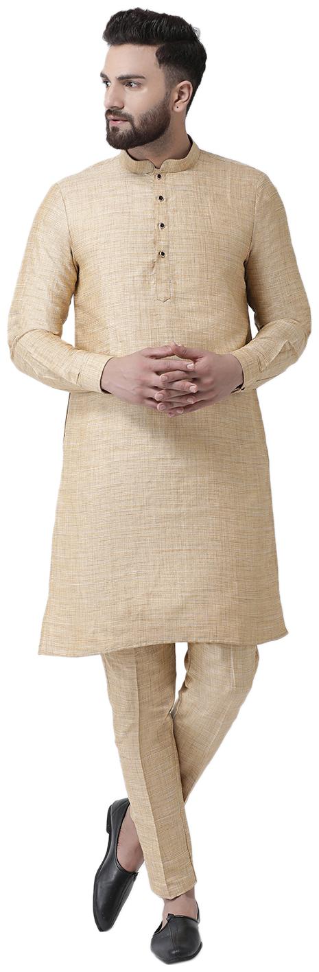 

I Know Men Beige Regular Fit Kurta