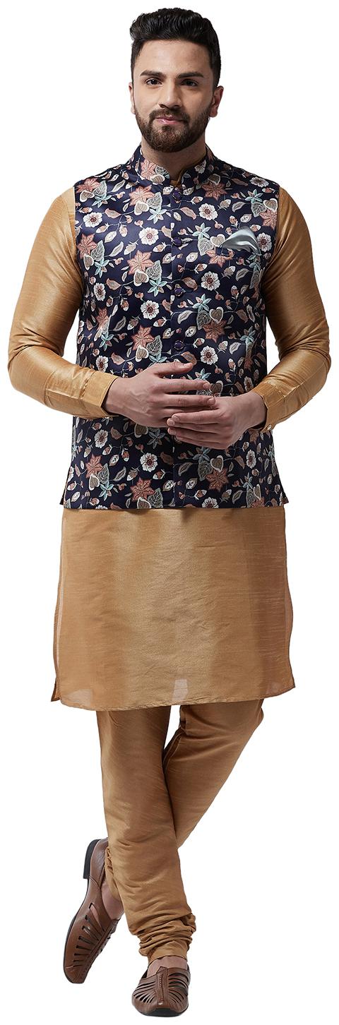 

I Know Gold Solid Kurta and Pyjamas With Jacket