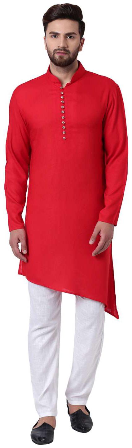 

I Know Men Red Regular Fit Kurta