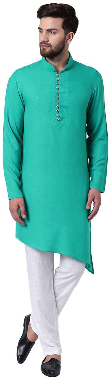 

I Know Men Green Regular Fit Kurta