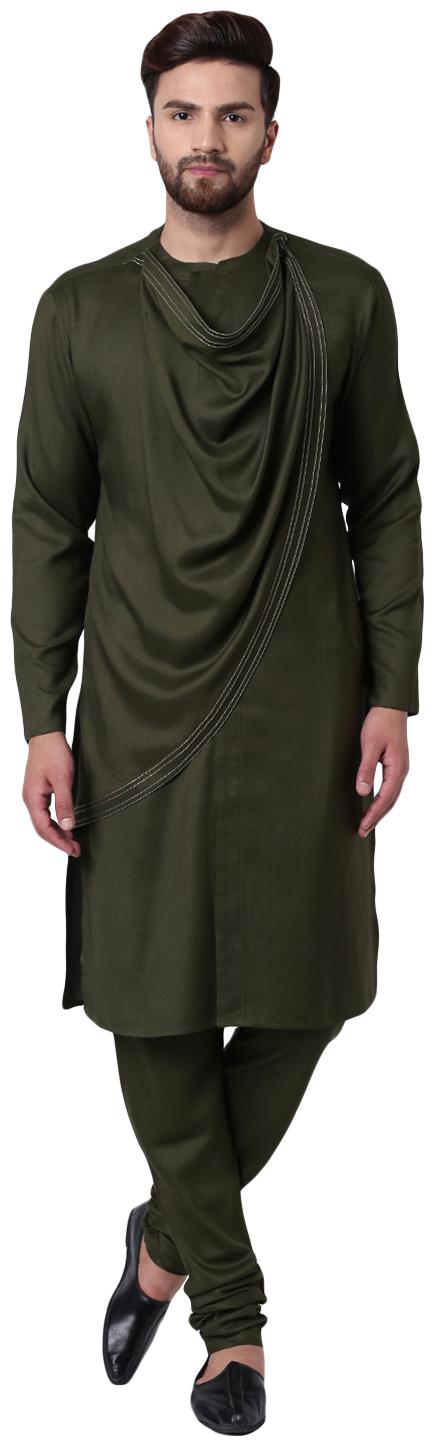 

I Know Men Green Regular Fit Kurta