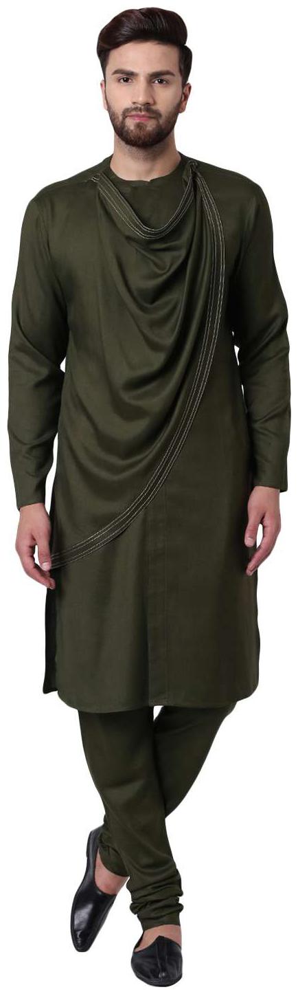 

I Know Men Green Regular Fit Kurta