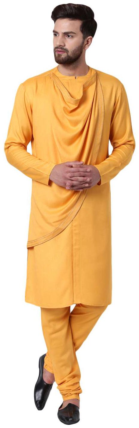 

I Know Spirited Cowl Neck Mustard Kurta with Mustard Churidar