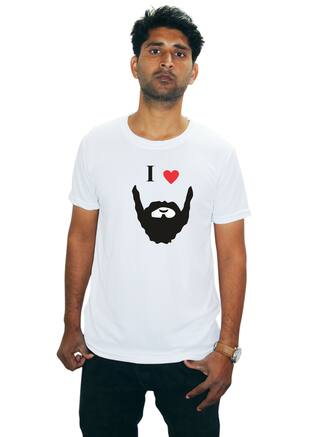 I Love Beard GRAPHIC PRINTED T-SHIRT
