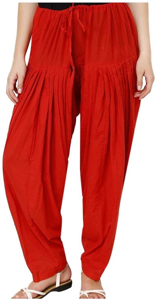 I Shop Cotton Patiala - Red