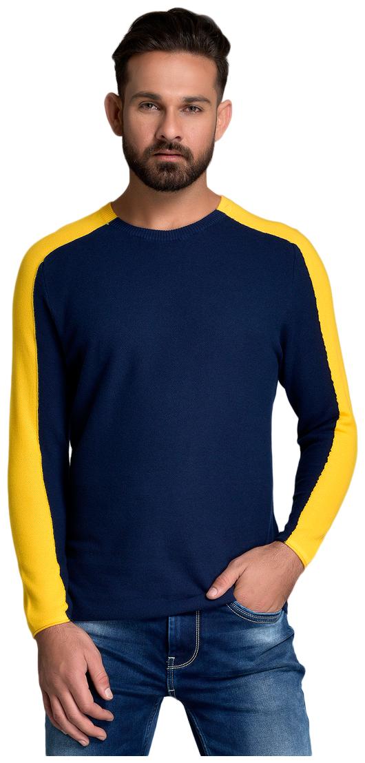 

Id Men Navy blue Round neck Pullover