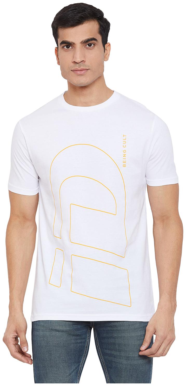 

Id Men White Slim fit Cotton Round neck T-Shirt - Pack Of 1