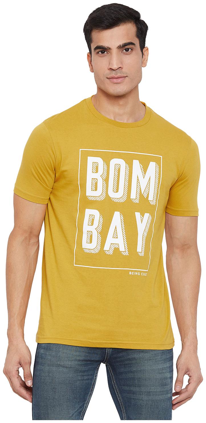 

Id Men Yellow Slim fit Cotton Round neck T-Shirt - Pack Of 1