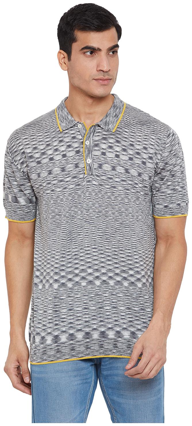 

Id Men Grey Slim fit Cotton Polo collar T-Shirt - Pack Of 1