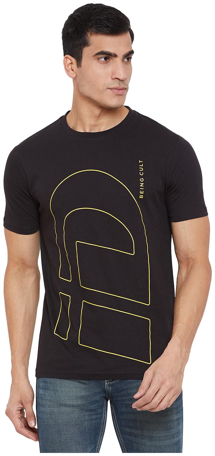 

Id Men Black Slim fit Cotton Round neck T-Shirt - Pack Of 1