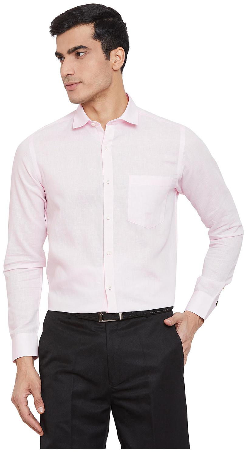 

Id Men Pink Solid Slim Fit Casual Shirt