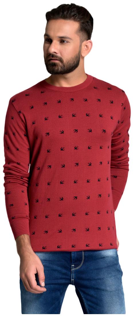 

Id Men Red Round neck Pullover