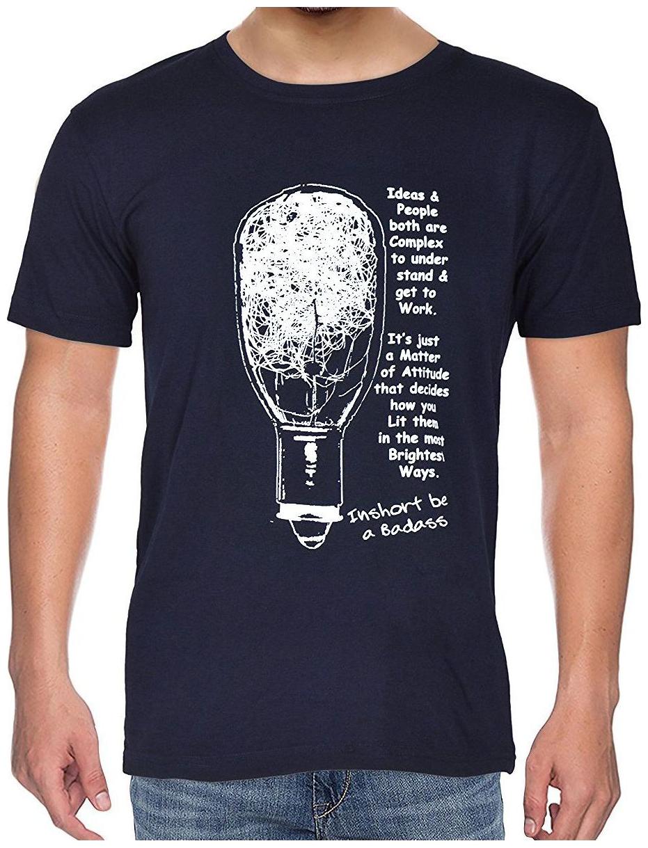 

Ideas People Navy Blue Half Sleeves Tshirt
