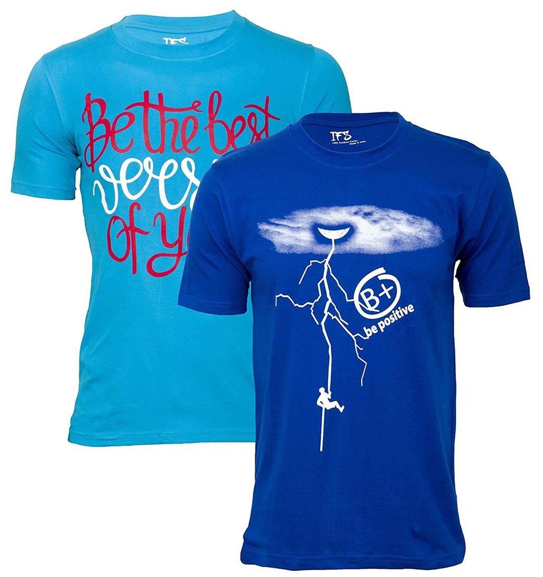 IFS Mens Pure Cotton T-shirt Combo Of 2