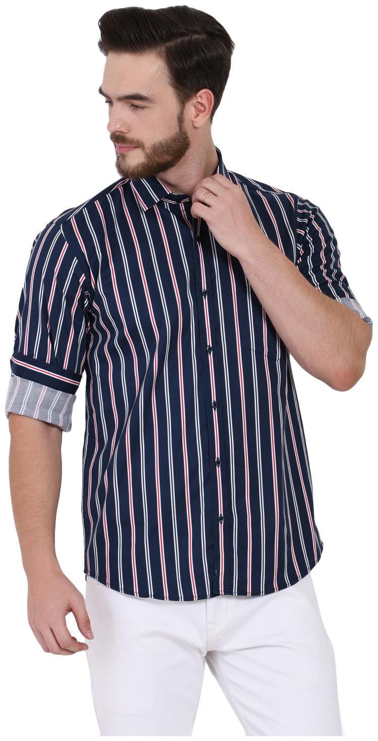 

Ignu Men Multi Vertical Stripes Slim Fit Casual Shirt