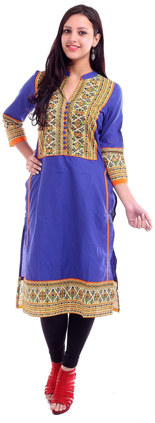 Inara Robes Blue Cotton Kurti