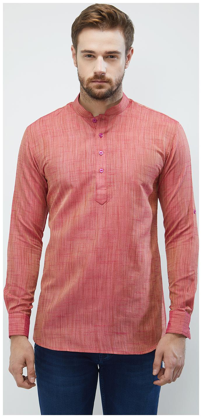 

indian ATTIRE Men Pink Regular Fit Kurta