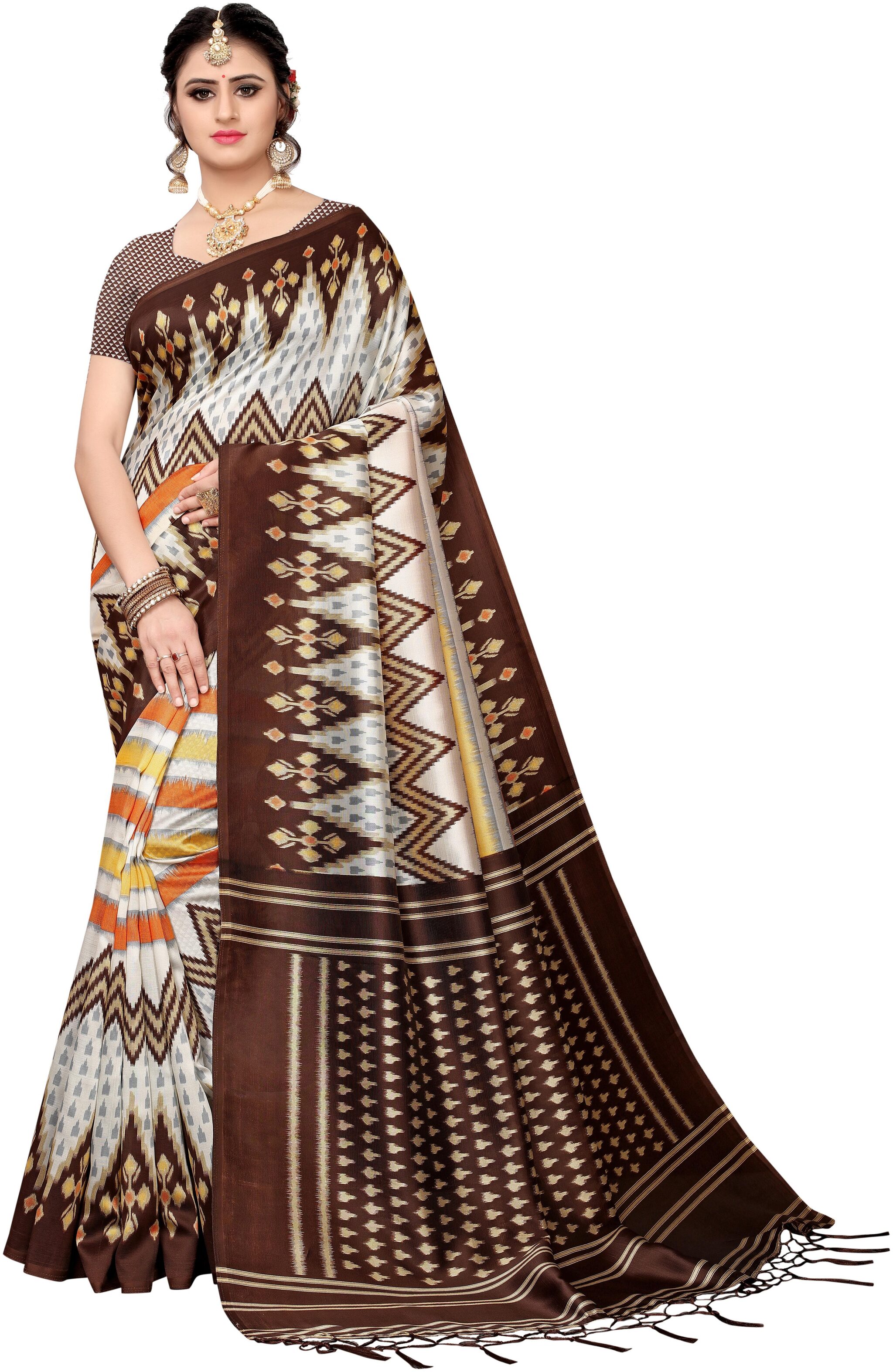 

Indian Beauty Blended Universal Work Saree Multi