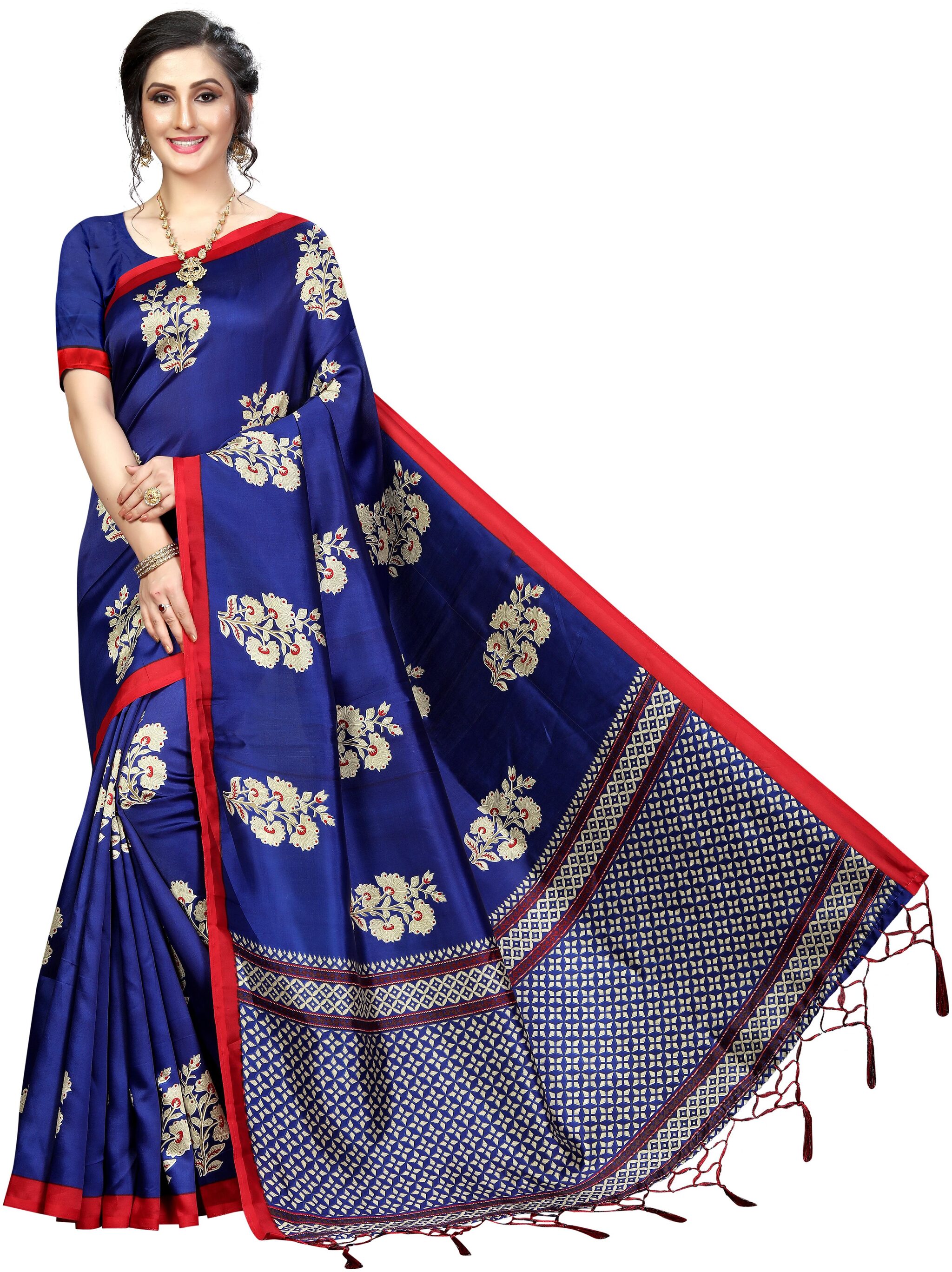 

Indian Beauty Silk Universal Saree Blue