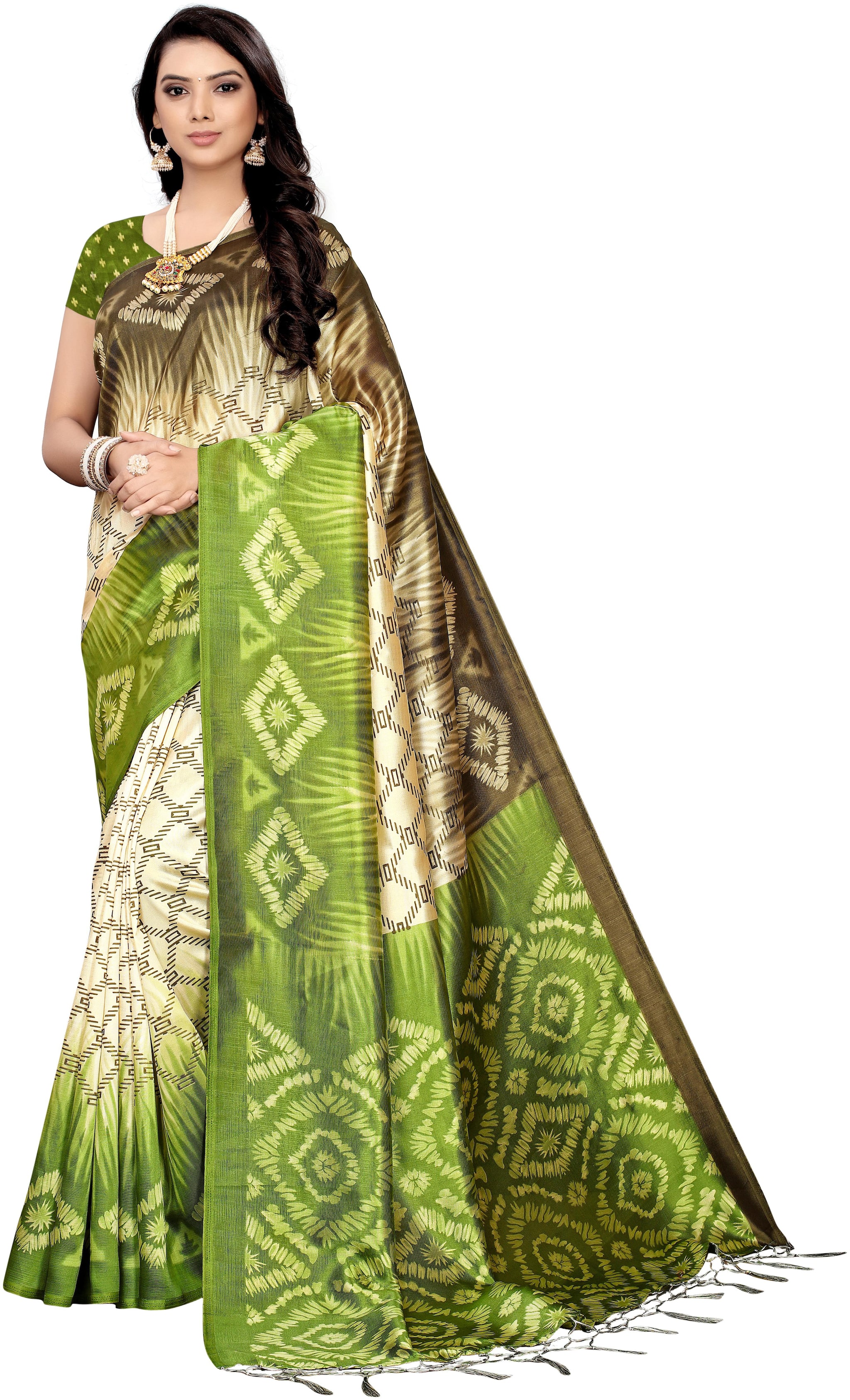 

Indian Beauty Blended Festive Universal Saree - Multi