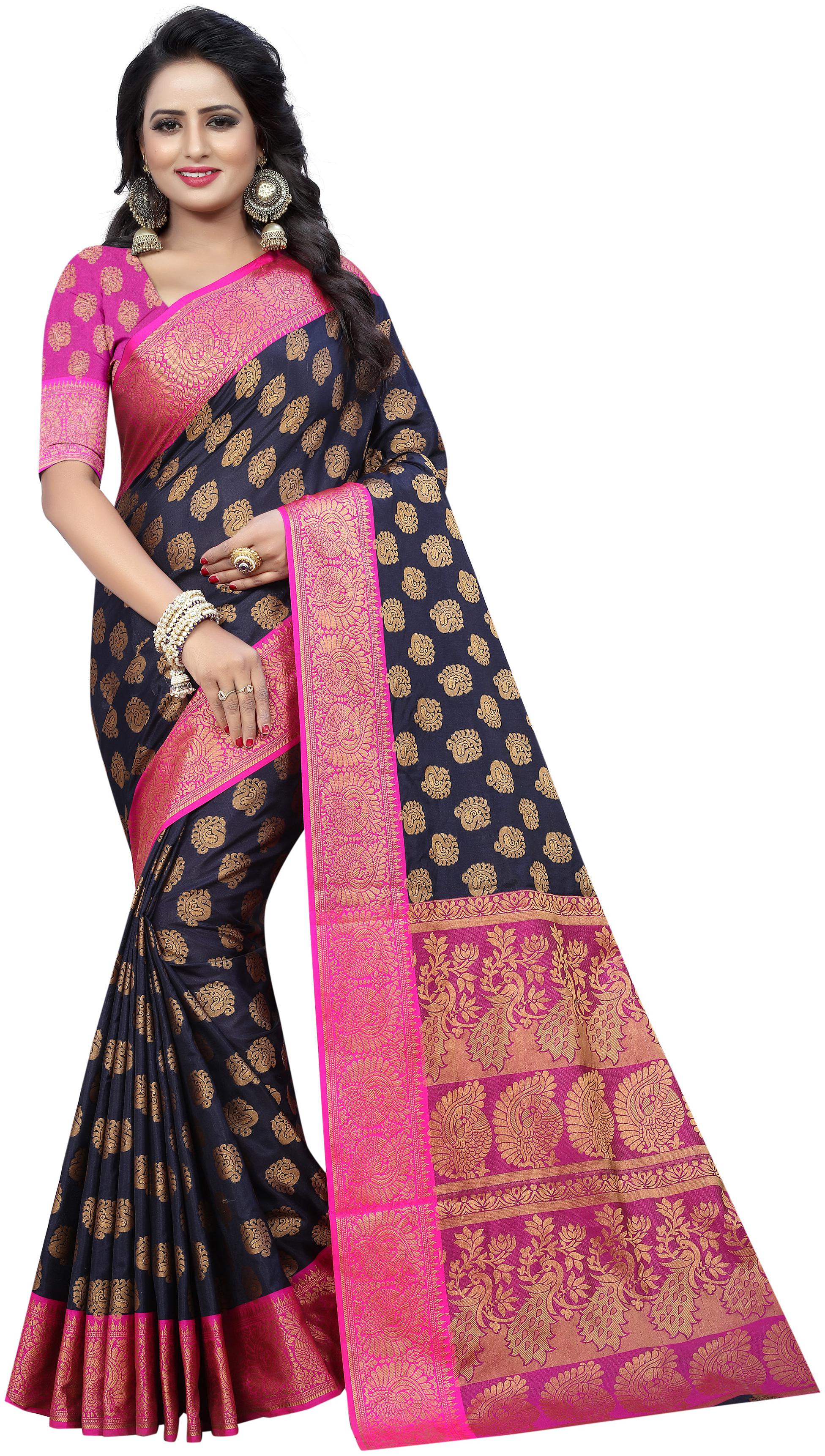 

INDIAN BEAUTIFUL Cotton Casual No Work Designer Saree Multi