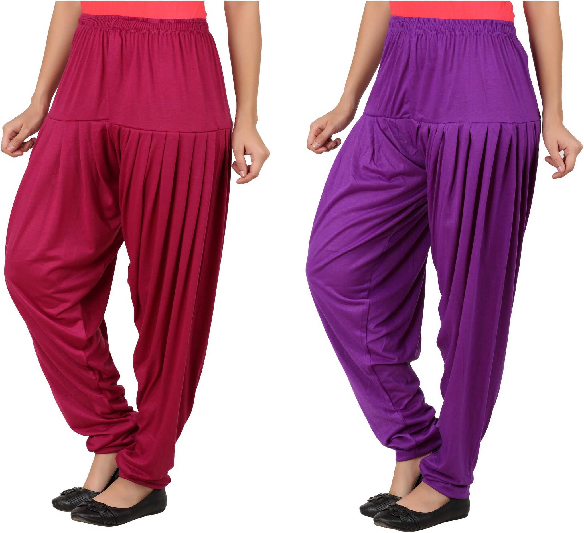 

INDIAN FLOWER Blended Patiala - Purple Pink