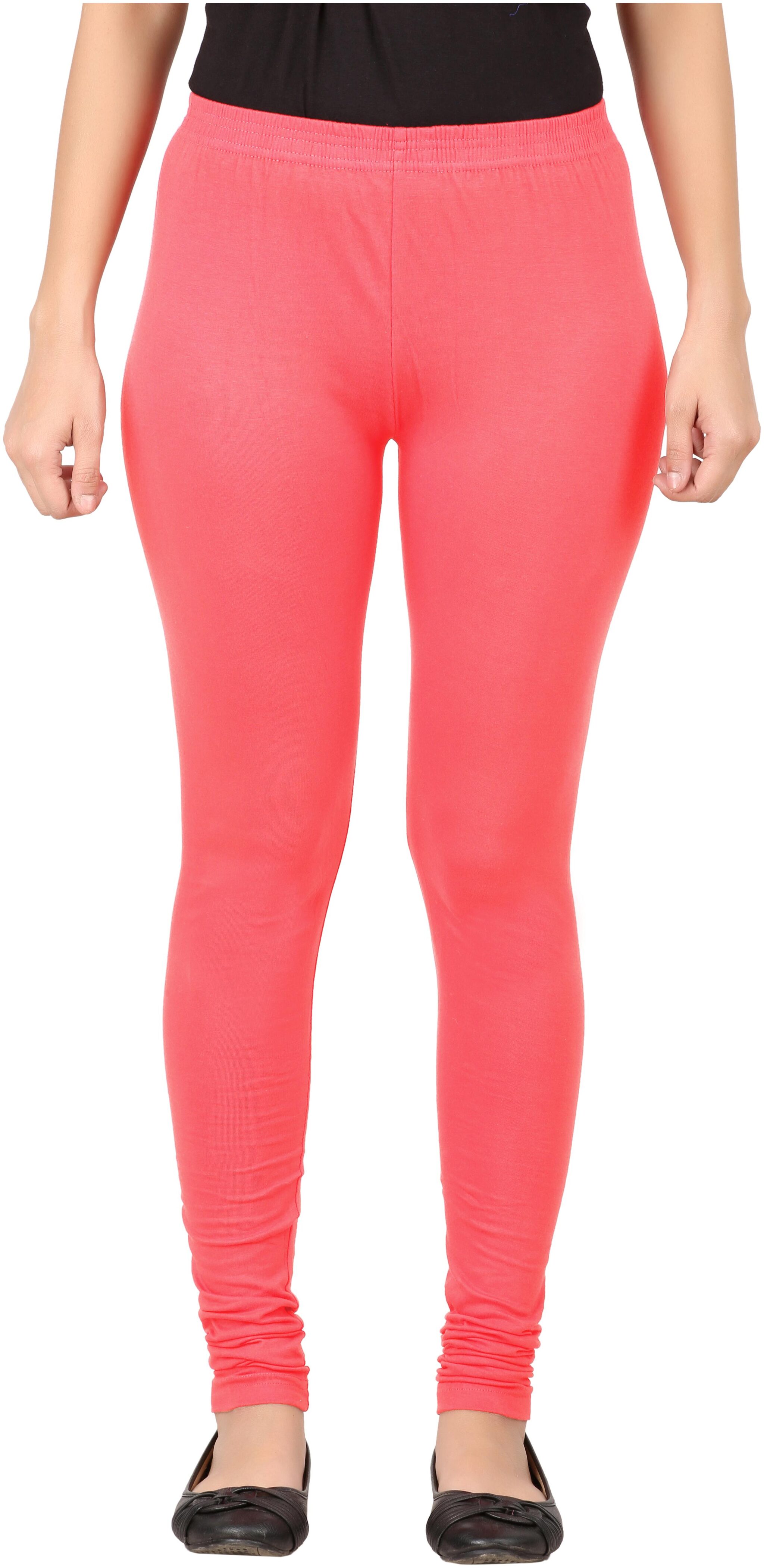 

INDIAN FLOWER Women Lycra Churidar legging Pink color