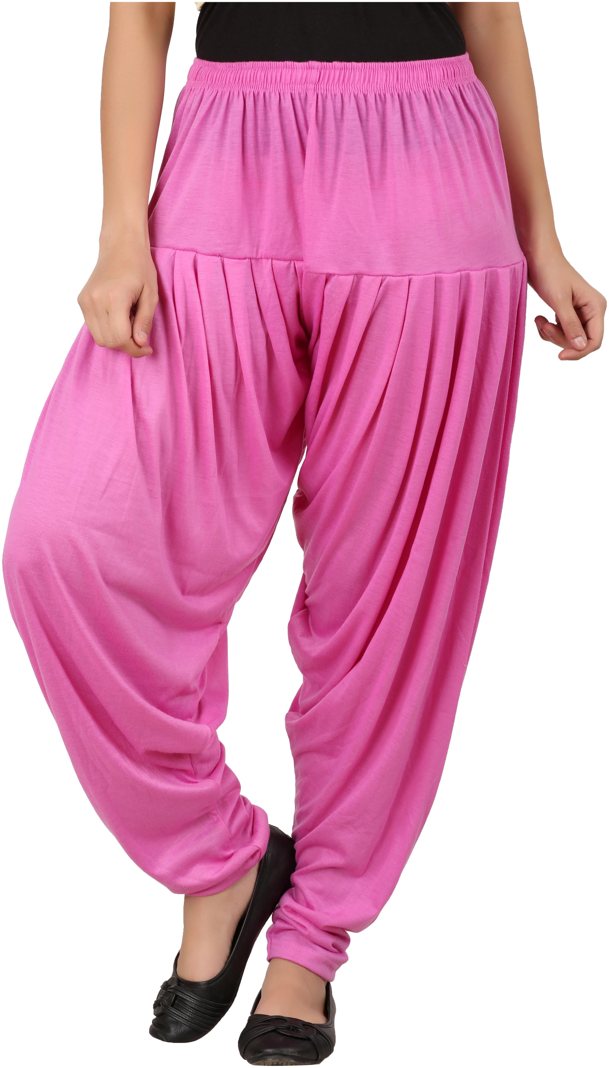 

INDIAN FLOWER Lycra Patiala - Pink