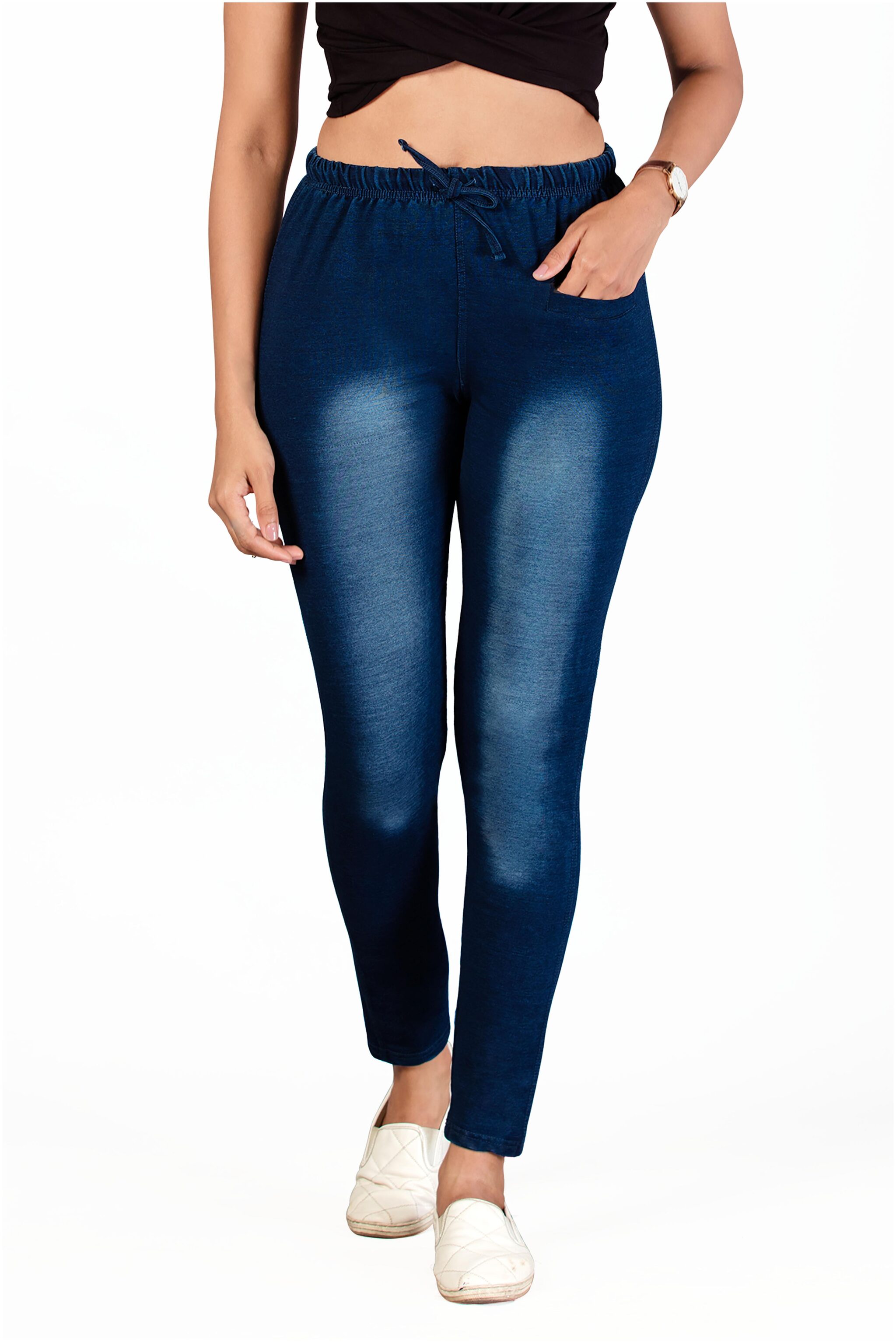 

INDIAN FLOWER Women Blue Skinny fit Jegging