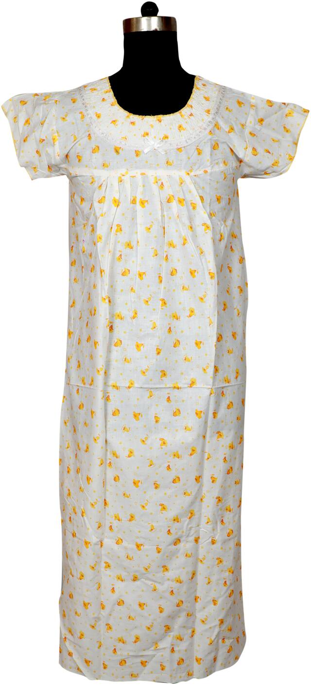 Apratim White Night Gown