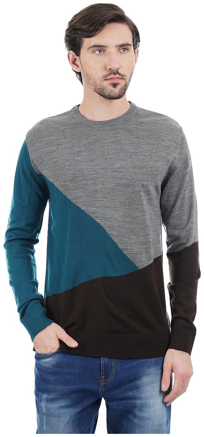 

Indian Terrain Men Grey Round neck Pullover