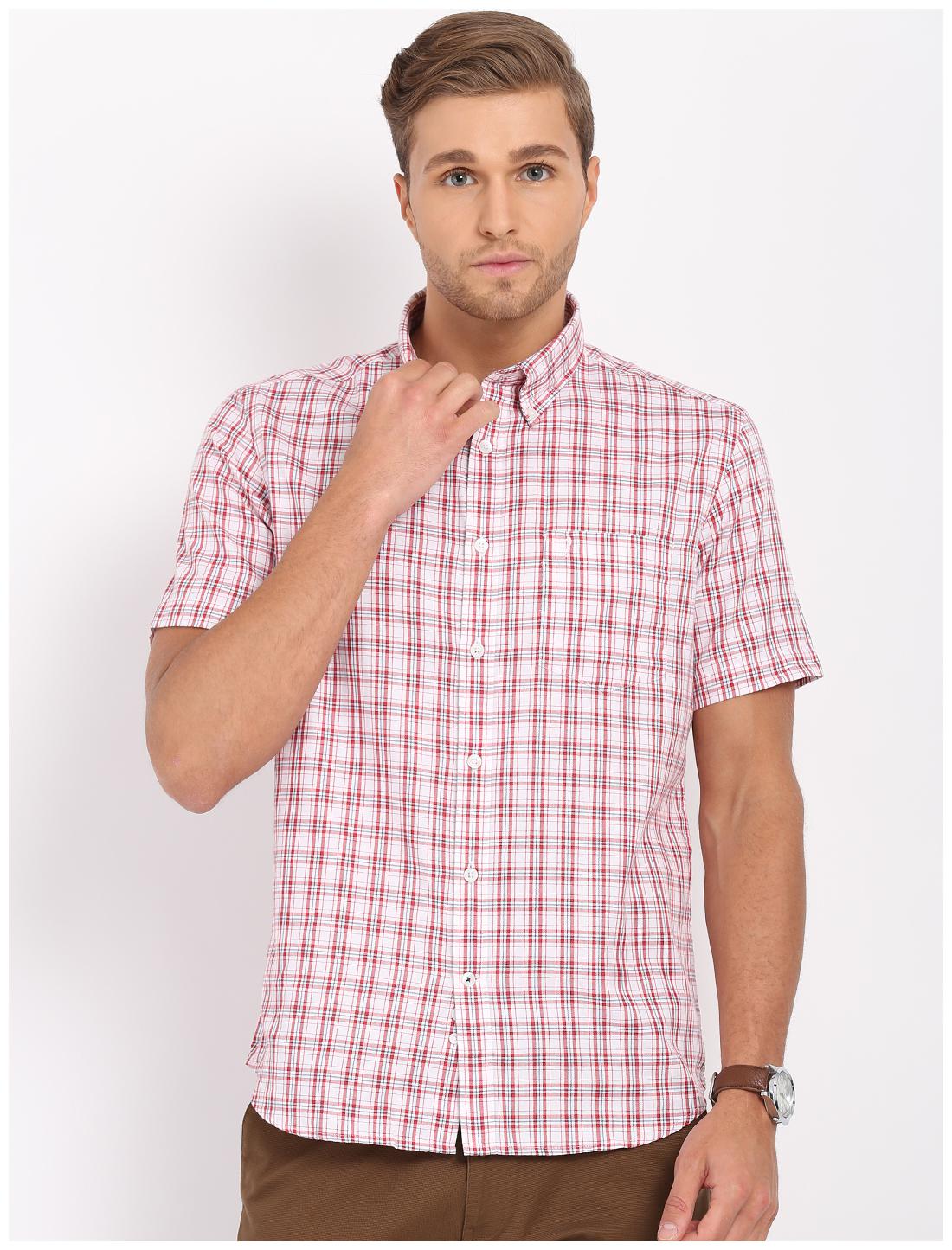 

Indian Terrain Men Red Checked Slim Fit Casual Shirt