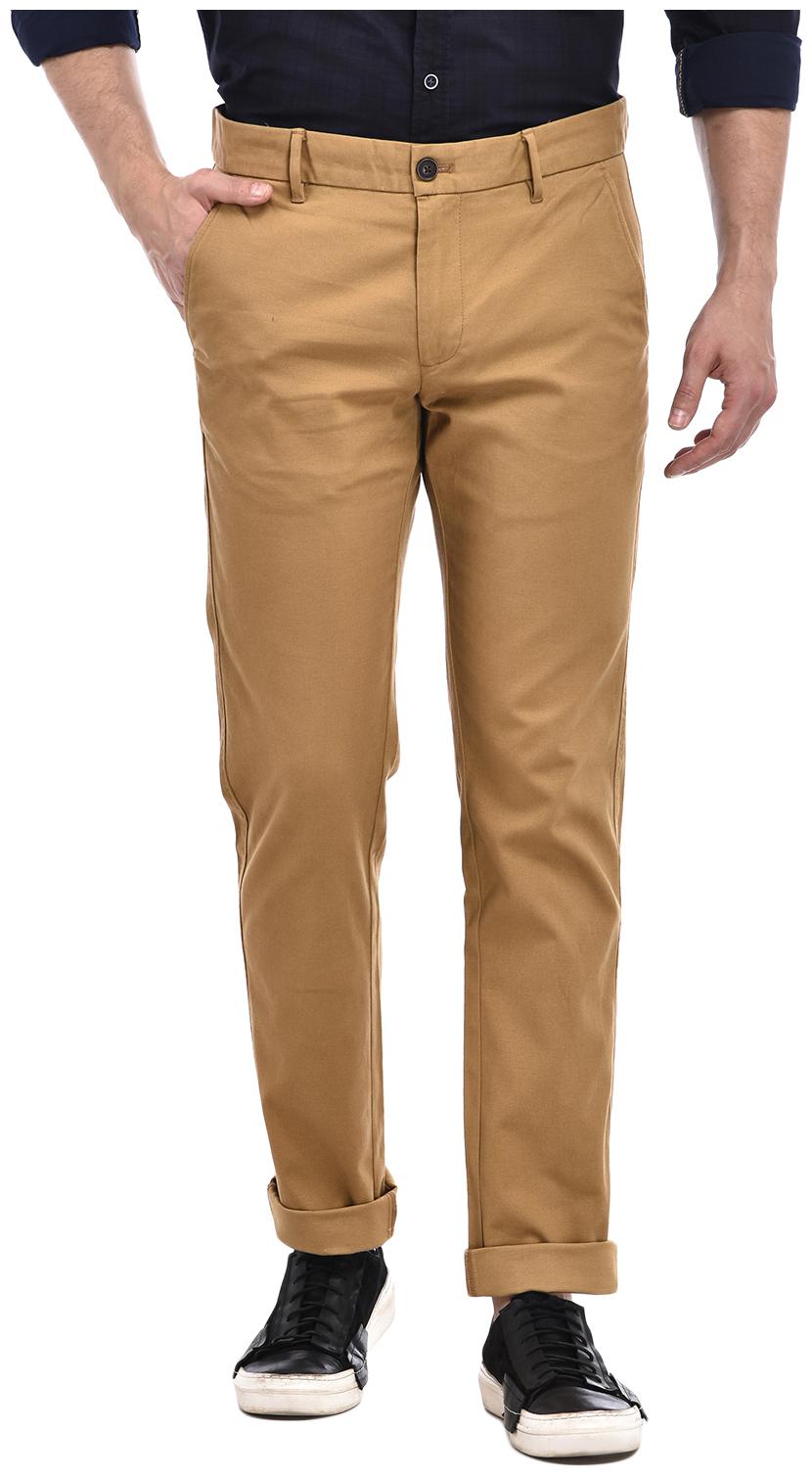

Indian Terrain Men Beige Solid Slim fit Regular trousers