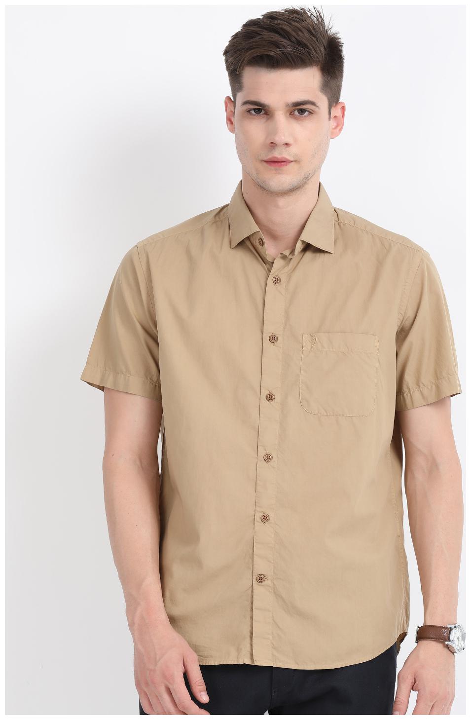 

Indian Terrain Men Beige Solid Slim Fit Casual Shirt