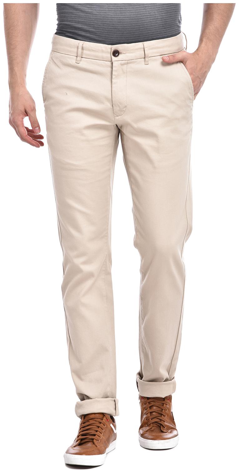 

Indian Terrain Men Beige Solid Slim fit Regular trousers
