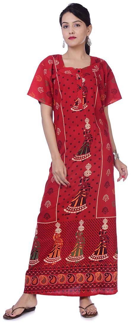 Apratim Red Night Gown
