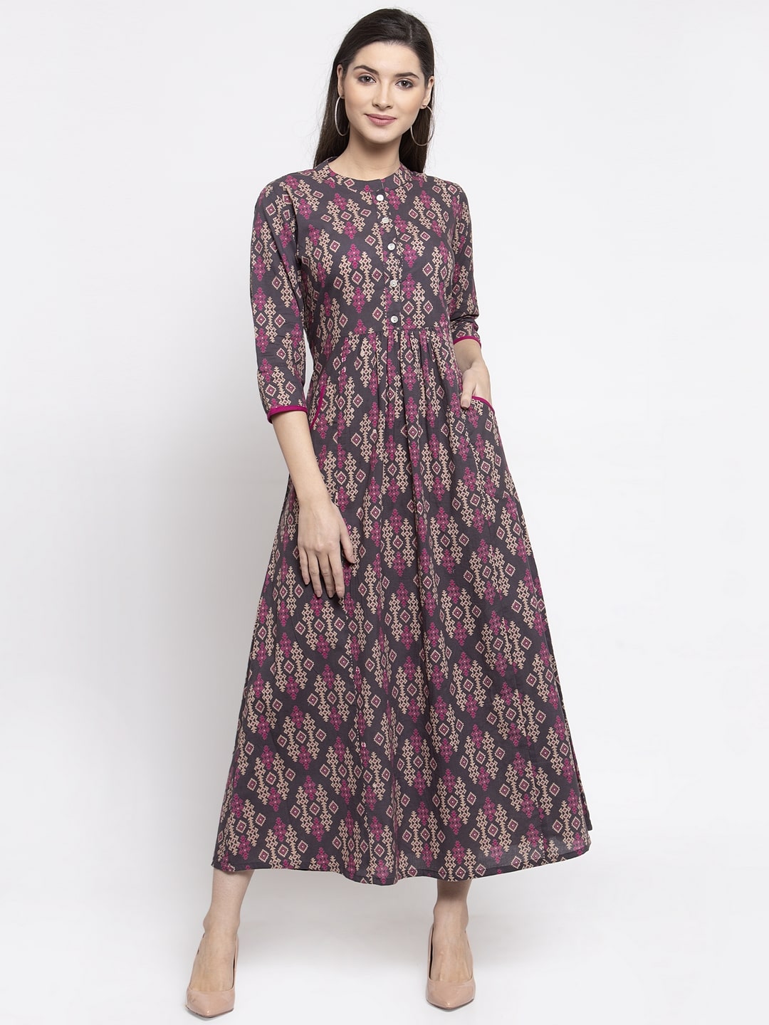 

Indibelle Cotton Multi Printed Kurta Dress For Women