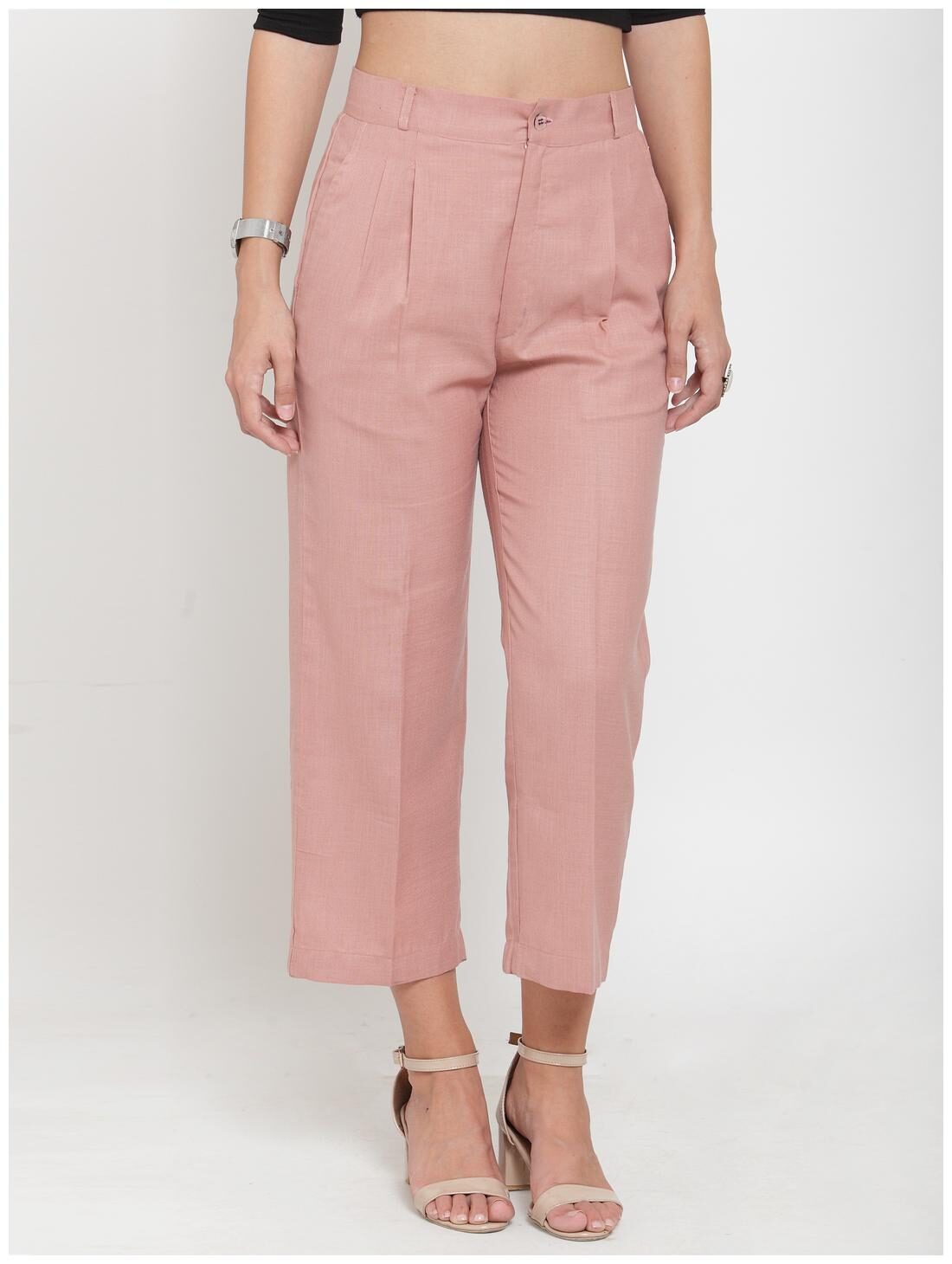 

Indibelle Women Pink Regular fit Regular trousers