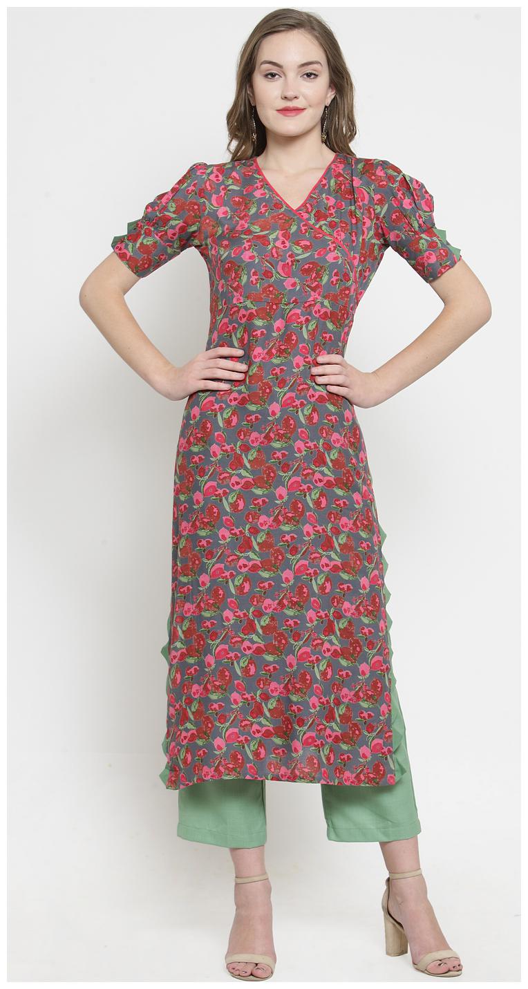 

Indibelle Women Multi Printed Straight Kurta