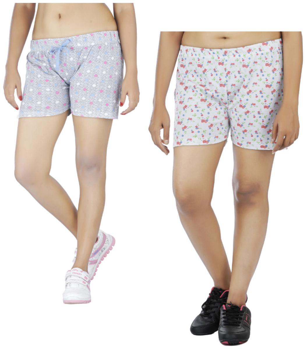 

Indirang Women Printed Regular shorts - Multi