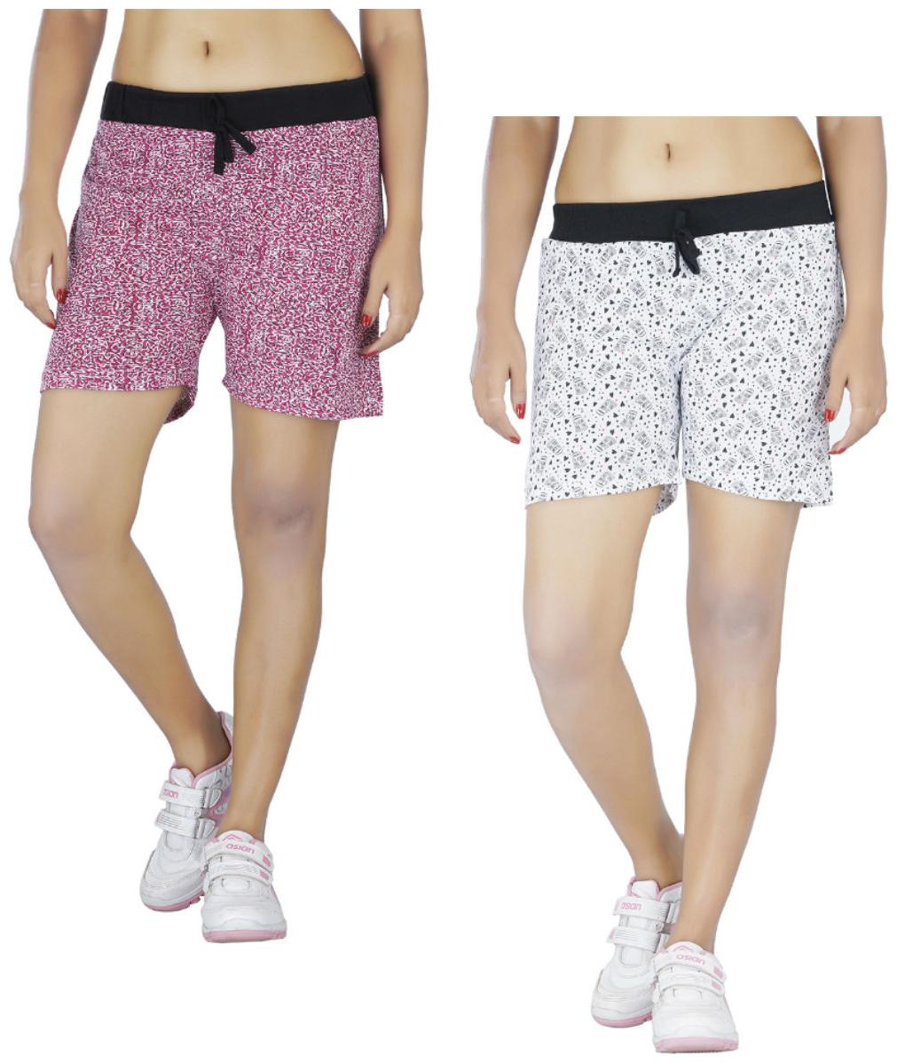 

Indirang Women Printed Regular shorts - Multi
