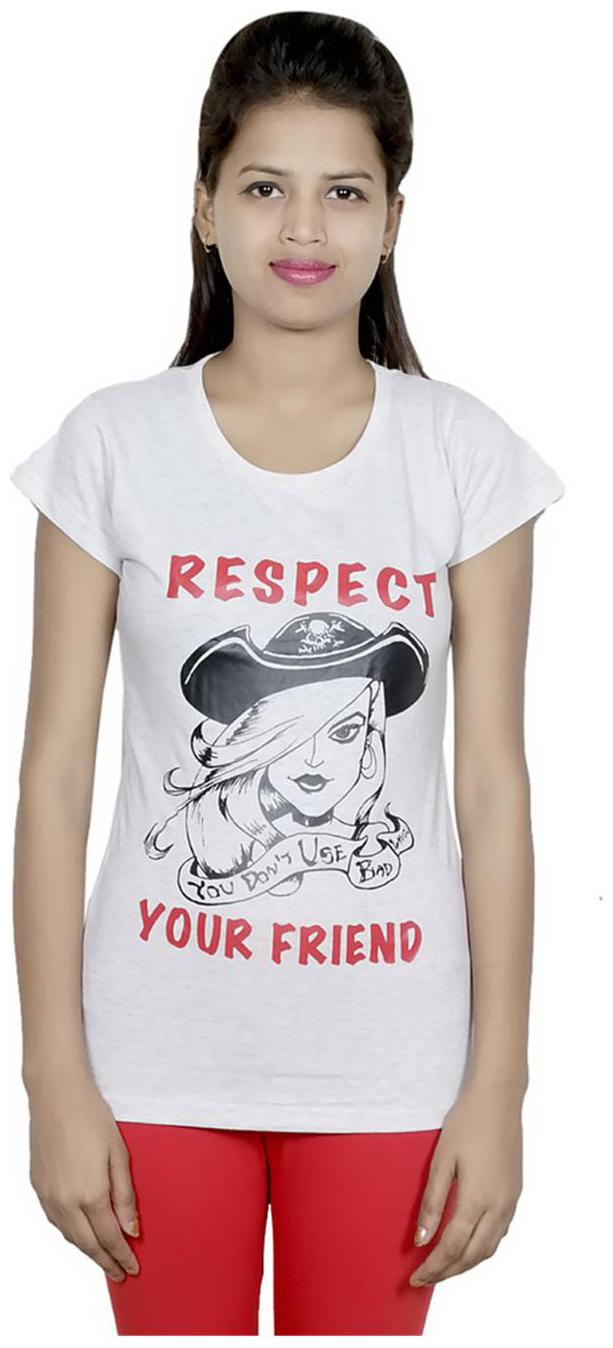 

Indistar Girls Cotton White T-Shirt
