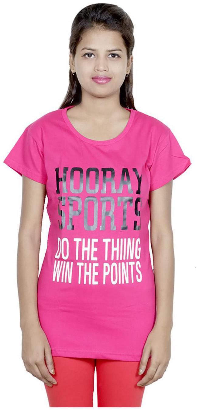 

Indistar Girls Cotton Pink T-Shirt