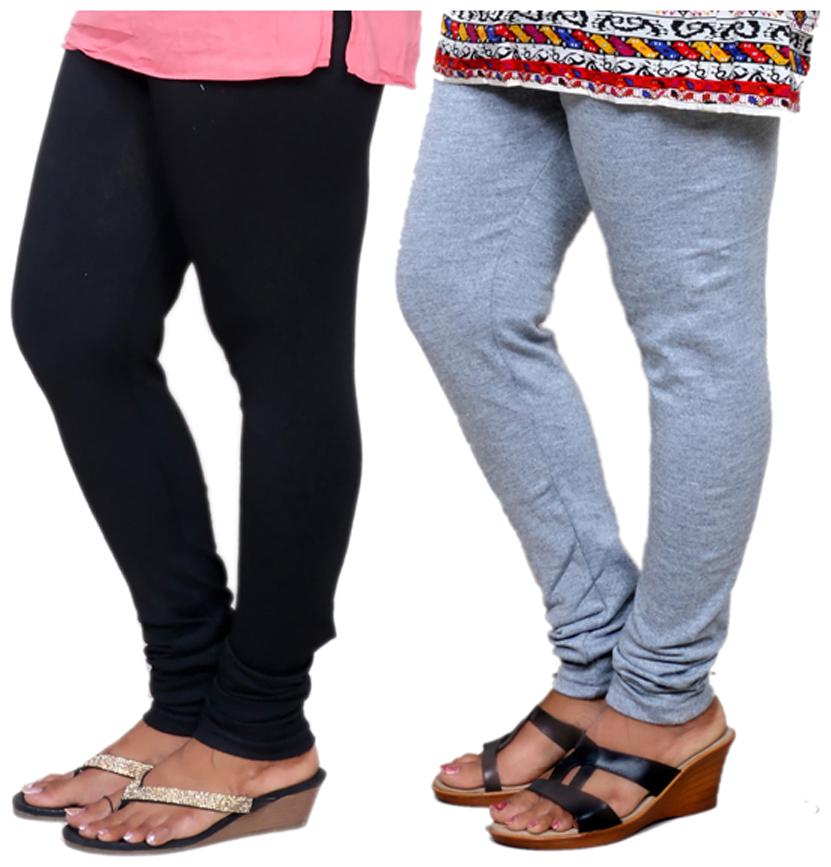 

Indiweaves Dupion Churidar - Black Grey