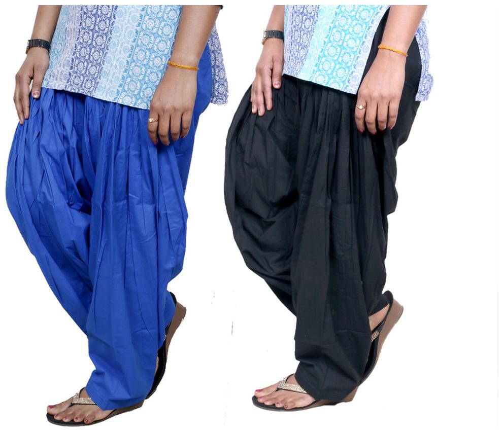 

IndiWeaves Blue And Black Pack Of 2 Salwar