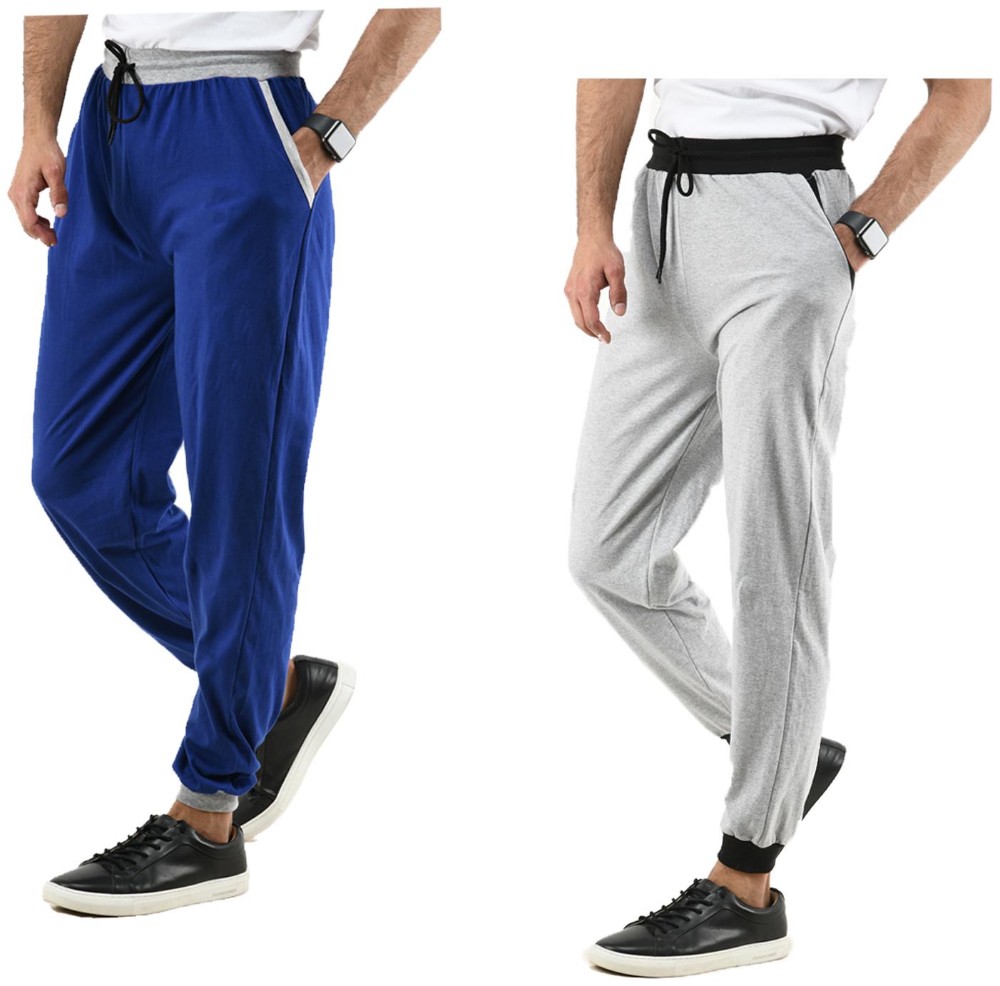 

Indiweaves Men Grey Blue Solid Regular fit Joggers