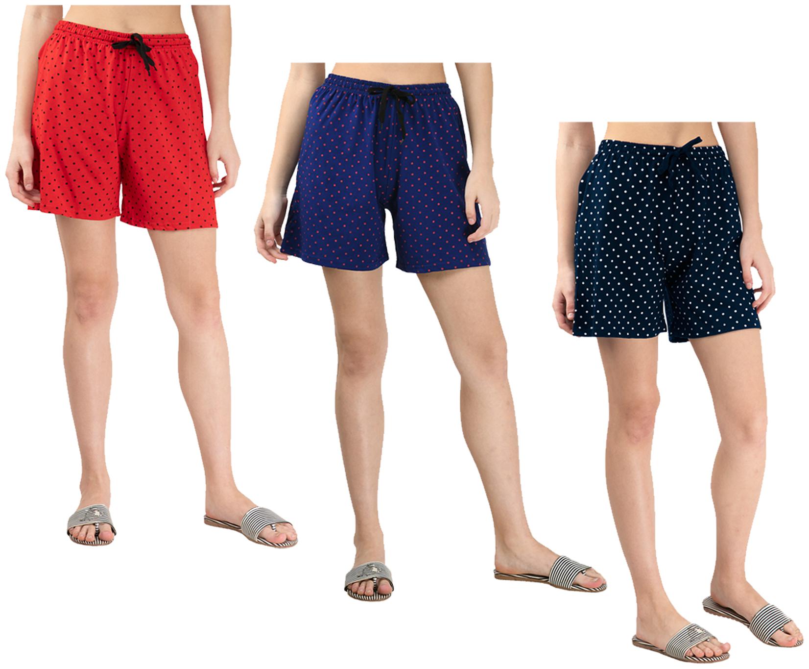

Indiweaves Women Polka dots Regular shorts - Multi